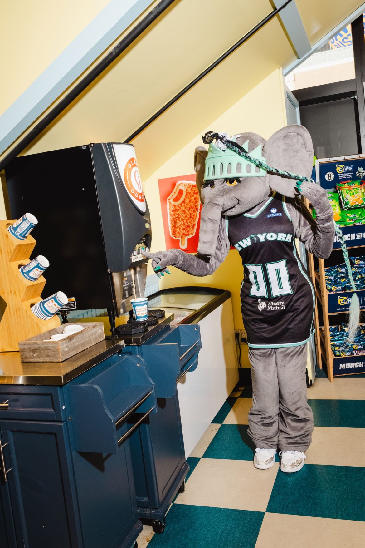 How The New York Liberty's Mascot, Ellie the Elephant, Prepares for Game Day