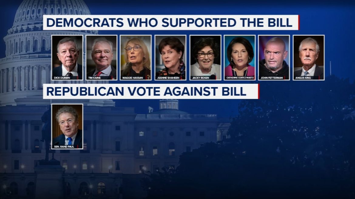 Senate approves legislation to eliminate government shutdown, forwarding it to House
