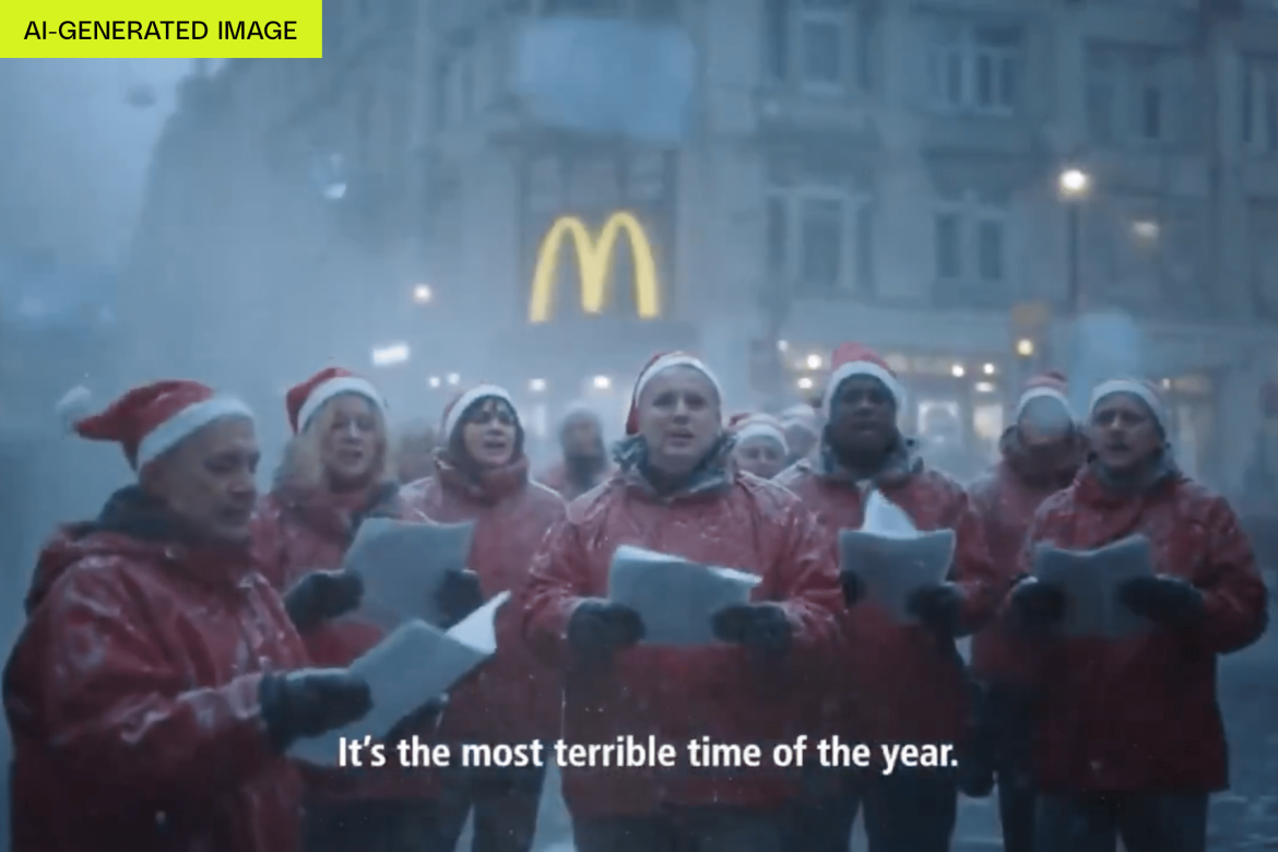 In some way, this AI-created McDonald’s advertisement regarding a dislike for Christmas turned out to be a failure.