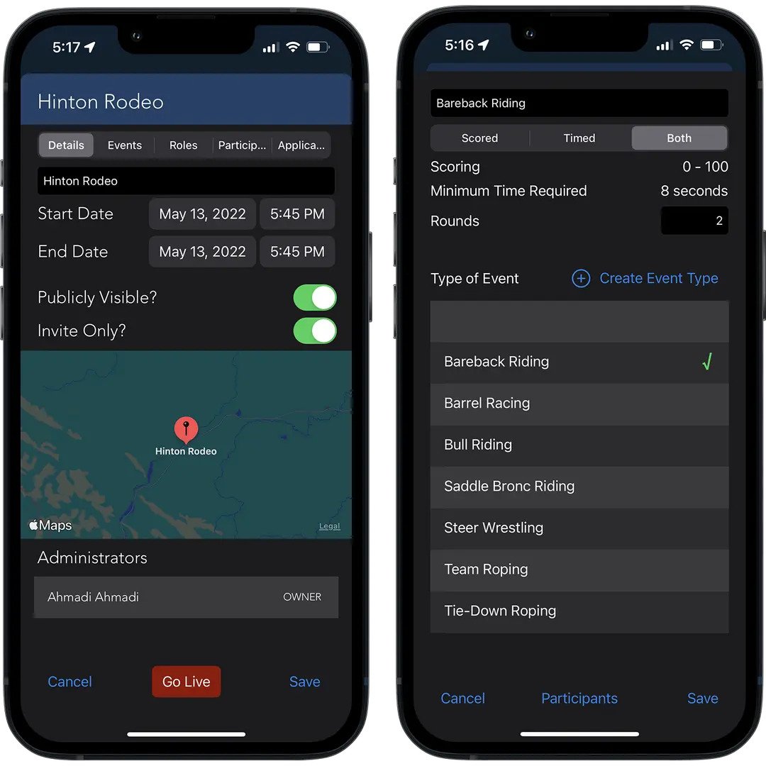 Rodeo is an application designed for organizing events with friends you already know