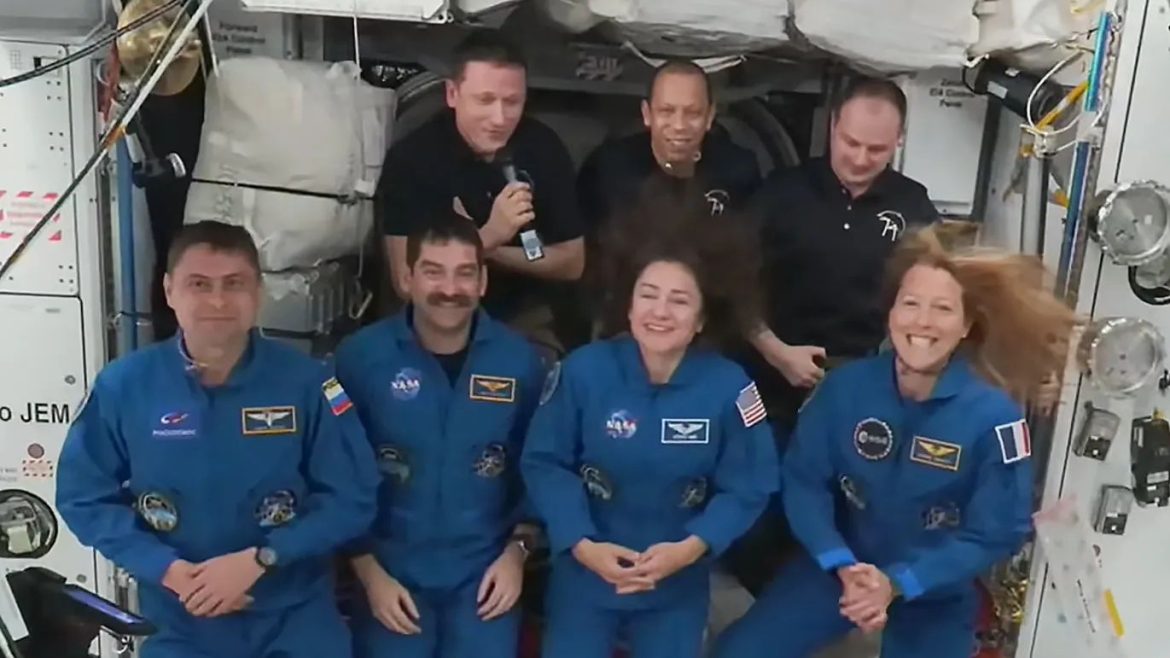 Space Station regains a full crew complement after a month