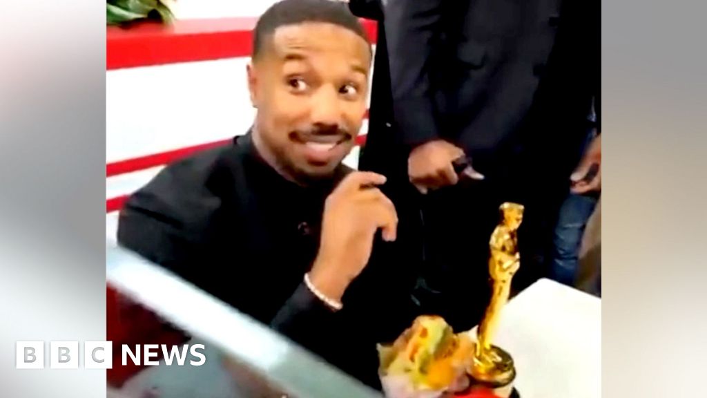And the burger goes to... Michael B Jordan celebrates Oscars victory at In-N-Out