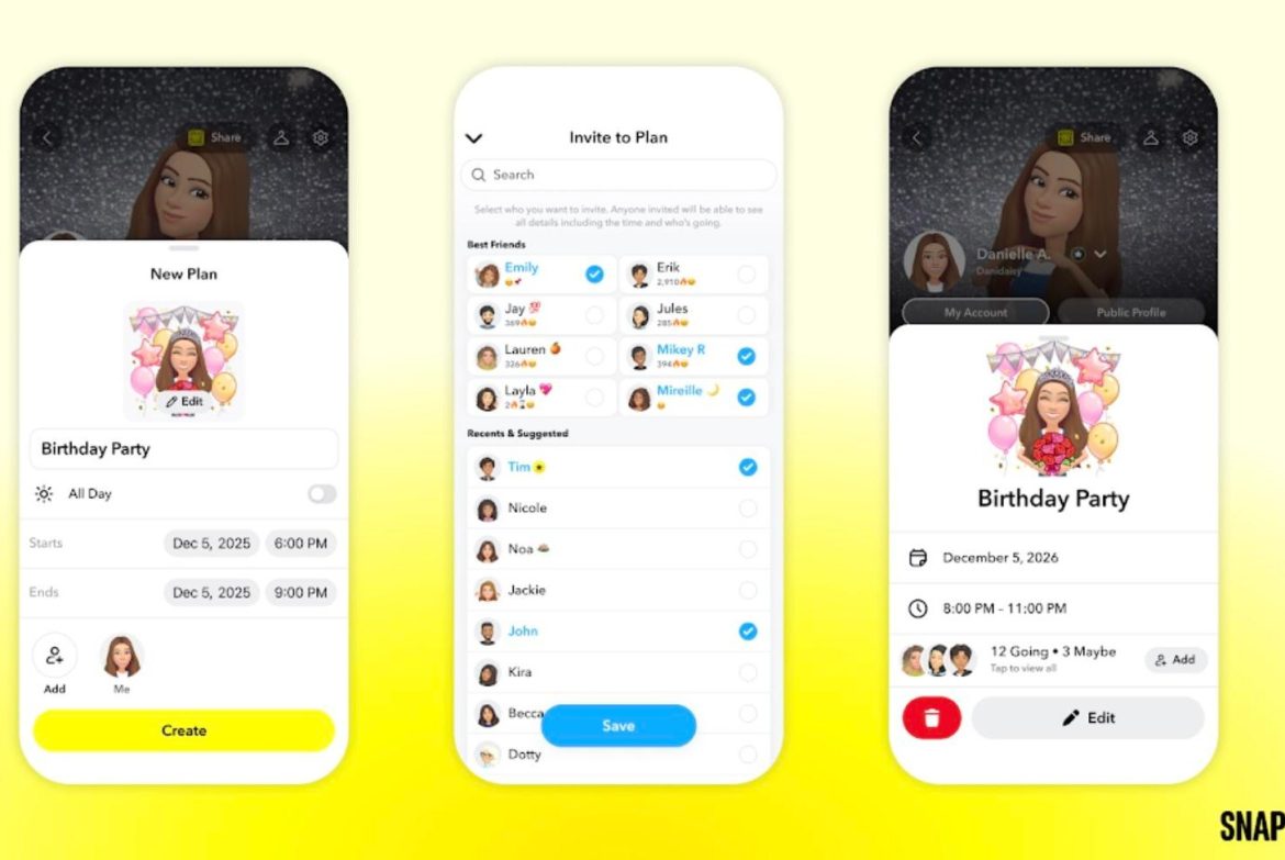Snapchat makes it easier to plan events and meetups